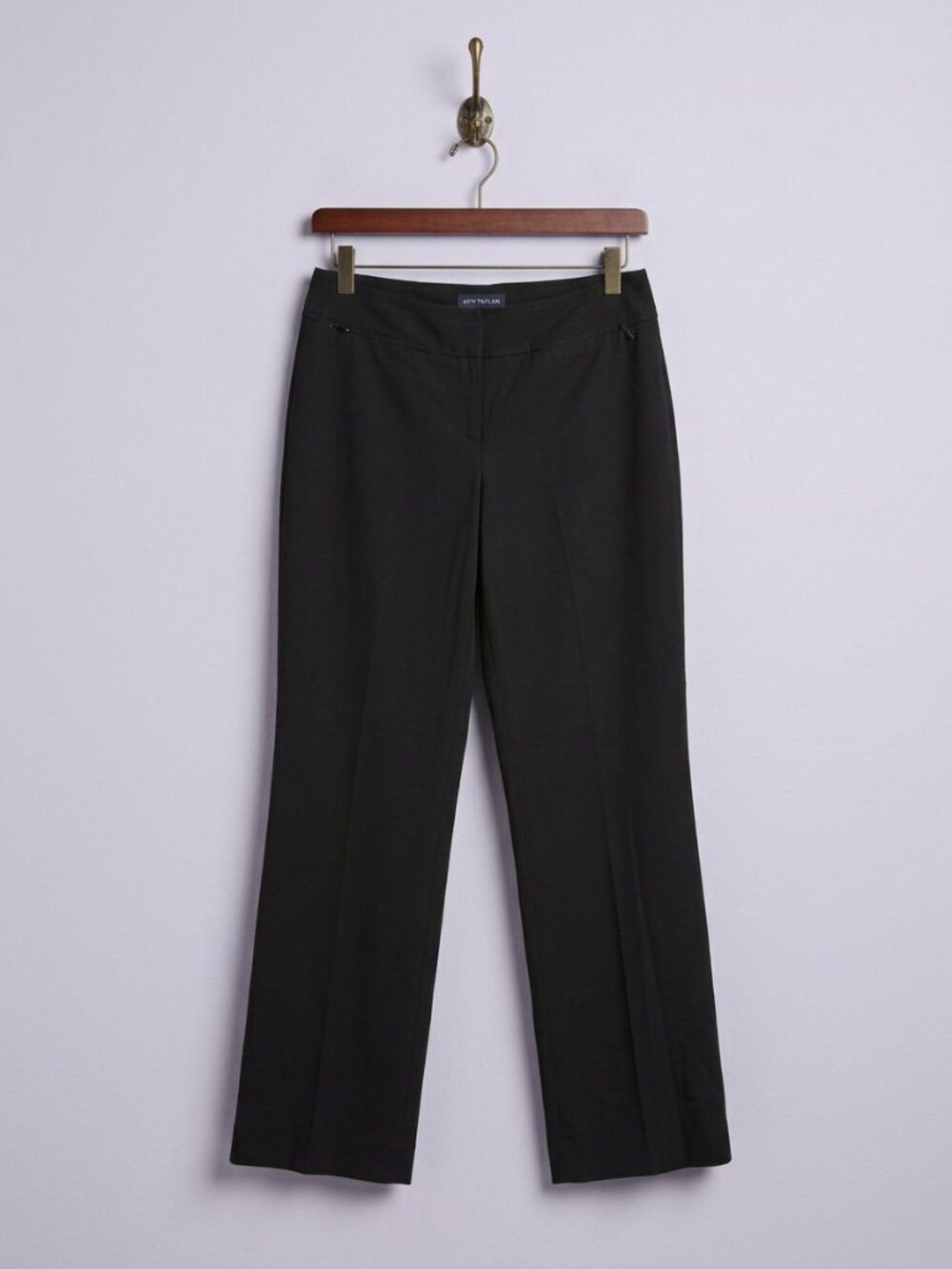 Ann Taylor Black Straight-Leg Dress Trousers Stretch Size 2
